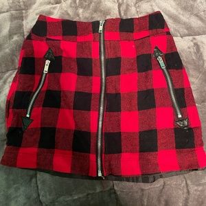 bluesteel plaid women's mini skirt